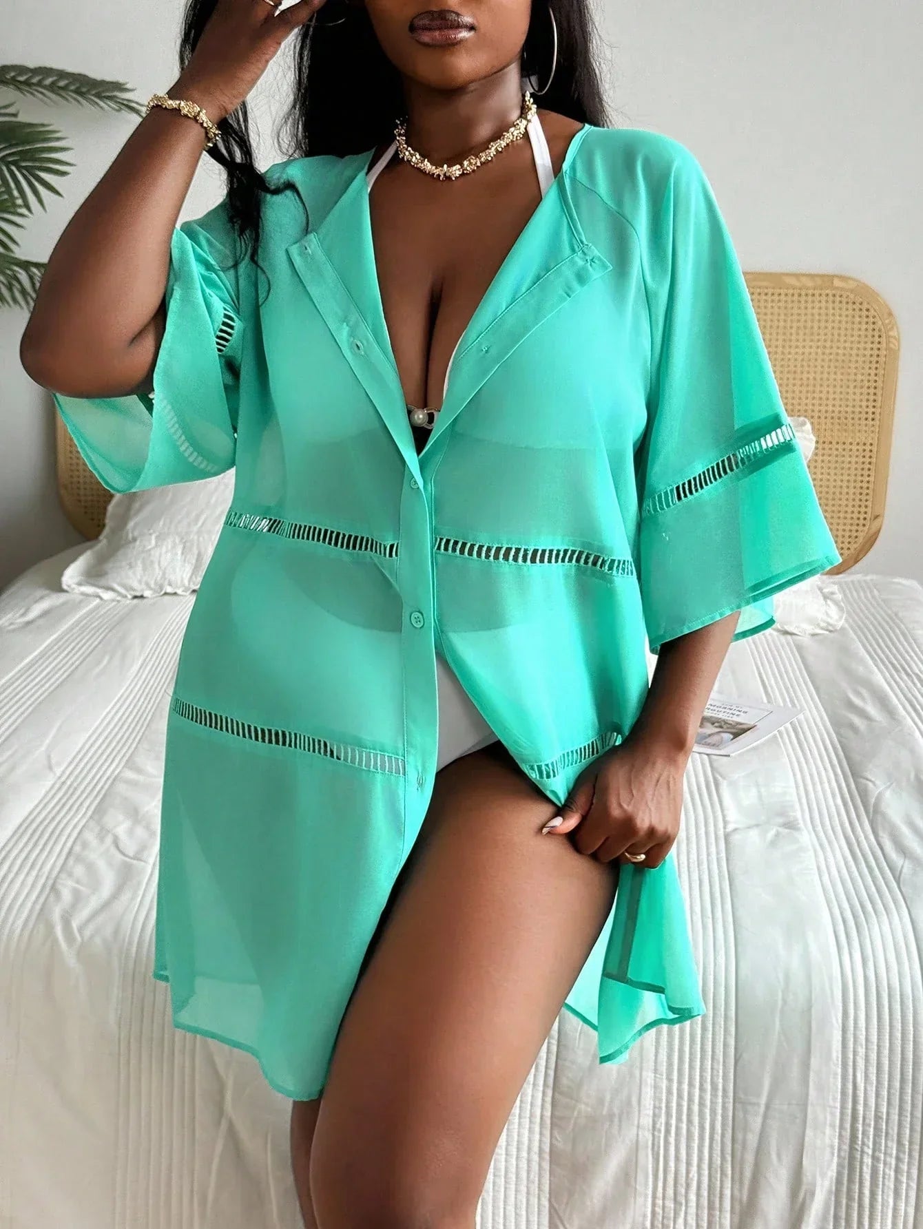Saída de Praia Plus Size Julia