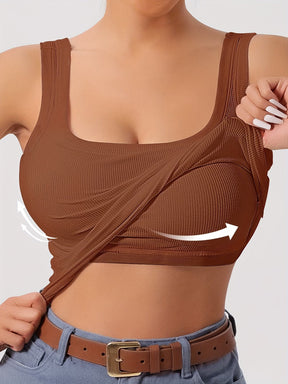 Blusinha com Sutiã Embutido e Alça Ajustável